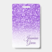 Paarse glitters met monogram badge (Achterkant)