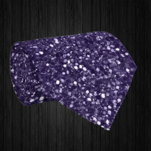 Paarse Glitters Nep Glitter Fantasie Luxe  Stropdas