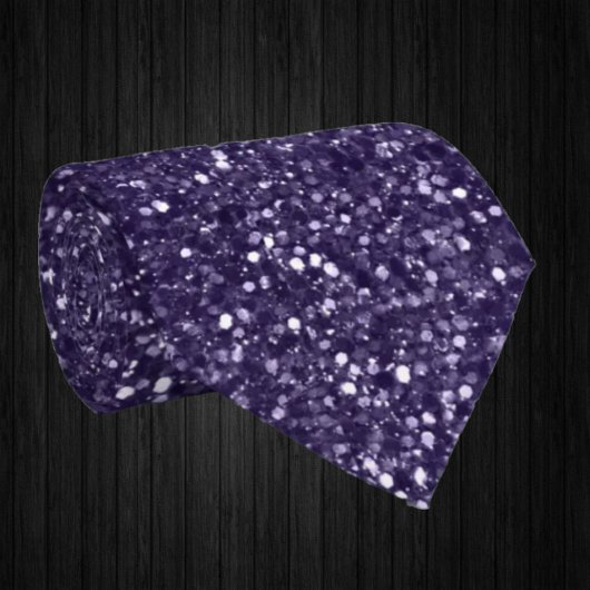 Paarse Glitters Nep Glitter Fantasie Luxe Stropdas