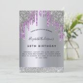 Paarse glitterspleet kaart (Staand voorkant)