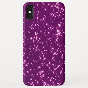 Paarse glittersterren Case-Mate iPhone case