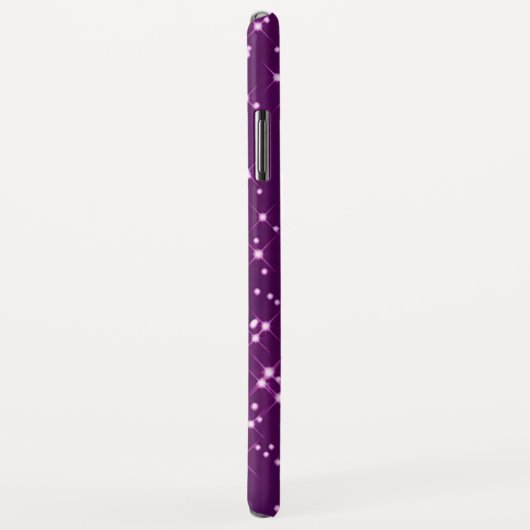 Paarse glittersterren Case-Mate iPhone case (Achterkant/rechts)