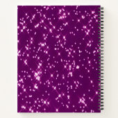 Paarse glittersterren notitieboek (Achterkant)