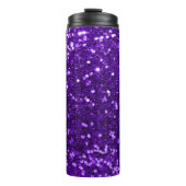 Paarse glittertummers thermosbeker (Voorkant)