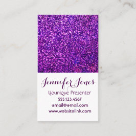 paarse glittervisitekaartjes visitekaartje