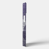 Paarse Glittery Abstract Monogrammen Case-Mate iPhone Case (Achterkant / Rechts)