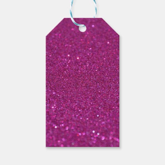 Paarse Glittery Gift Labels Cadeaulabel (Voorkant)