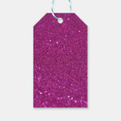 Paarse Glittery Gift Labels Cadeaulabel (Achterkant)