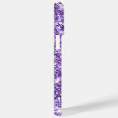 Paarse Glittery Glam Girly Signature Case-Mate iPhone Case (Achterkant / Rechts)