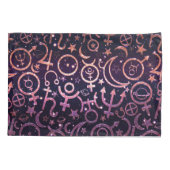 Paarse Glittery Planetary Universe Space Planets Kussensloop (Achterkant)