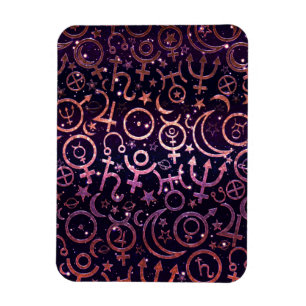 Paarse Glittery Planetary Universe Space Planets Magneet