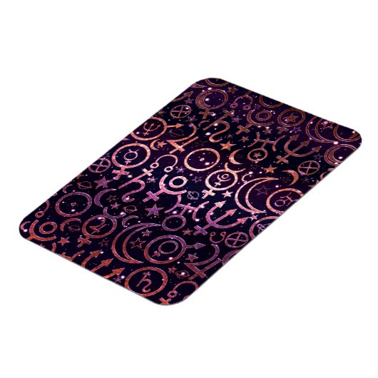 Paarse Glittery Planetary Universe Space Planets Magneet (Linkerzijde)