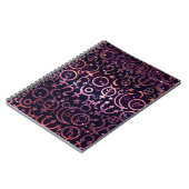 Paarse Glittery Planetary Universe Space Planets Notitieboek (Linkerzijde)