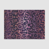 Paarse Glittery Planetary Universe Space Planets Tissuepapier (Voorkant)