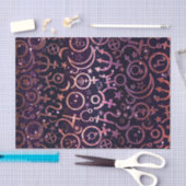 Paarse Glittery Planetary Universe Space Planets Tissuepapier (Craft)