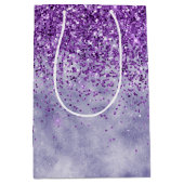 Paarse Glitz Glitter Medium Cadeauzakje (Voorkant)