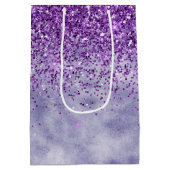 Paarse Glitz Glitter Medium Cadeauzakje (Achterkant)