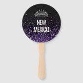 Paarse Glitz Pageant Fan Wavers - Set van Fans Handwaaier (Achterkant)