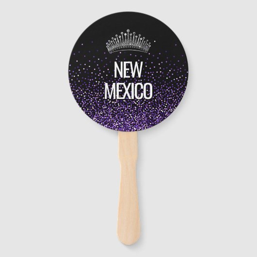 Paarse Glitz Pageant Fan Wavers - Set van Fans Handwaaier (Achterkant)