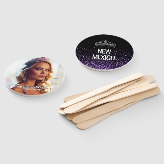 Paarse Glitz Pageant Fan Wavers - Set van Fans Handwaaier (Niet-gemonteerd)