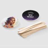 Paarse Glitz Pageant Fan Wavers - Set van Waaier (Niet-gemonteerd)