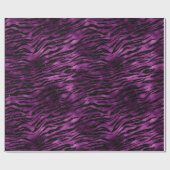 Paarse Glitz Zebra Print Cadeaupapier (Vlak)