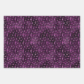 Paarse Glitz Zebra Print Inpakpapier Vel (Voorkant 2)