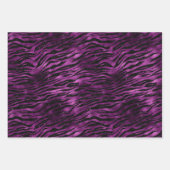 Paarse Glitz Zebra Print Inpakpapier Vel (Voorkant)