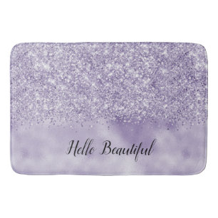 Paarse Glitzy Glitter Badmat