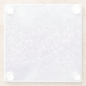 Paarse Glitzy Glitter Glazen Onderzetter (Achterkant)