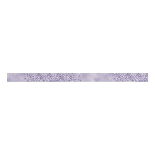 Paarse Glitzy Glitter           Grosgrain Lint (Voorkant)