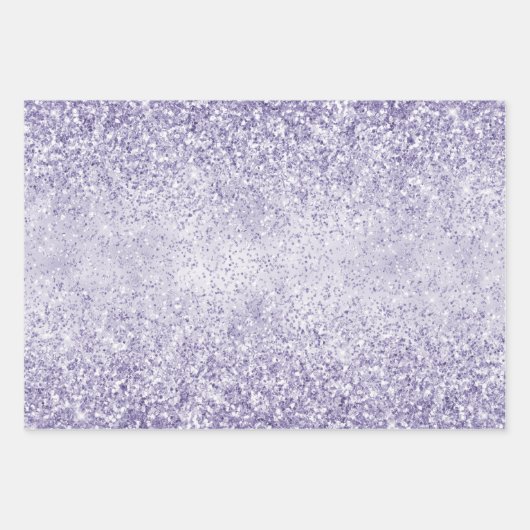 Paarse Glitzy Glitter            Inpakpapier Vel (Voorkant 3)
