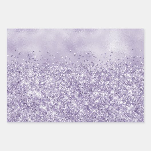 Paarse Glitzy Glitter            Inpakpapier Vel (Voorkant)