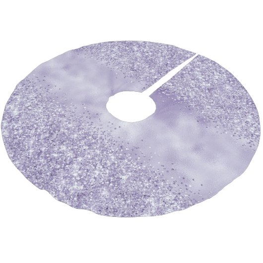 Paarse Glitzy Glitter Kerstboom Rok (Gekanteld)