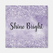 Paarse Glitzy Glitter Magneet (Voorkant)