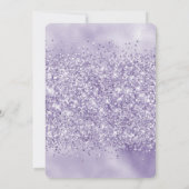 Paarse Glitzy Glitters Kaart (Achterkant)