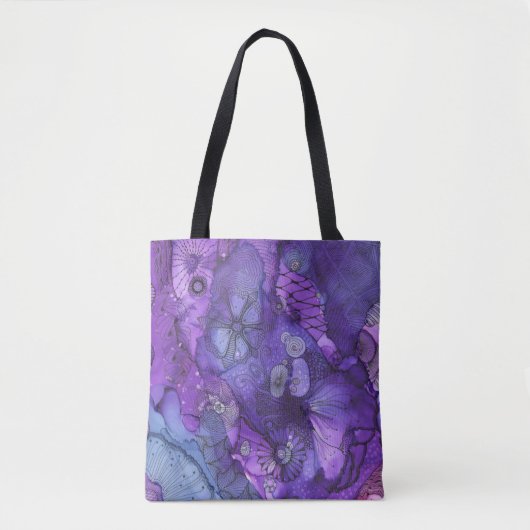 Paarse gloed Abstract Tas (Voorkant)