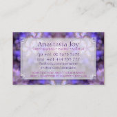 Paarse gloed Energy Visionary Art-Visitekaartjes Visitekaartje (Achterkant)