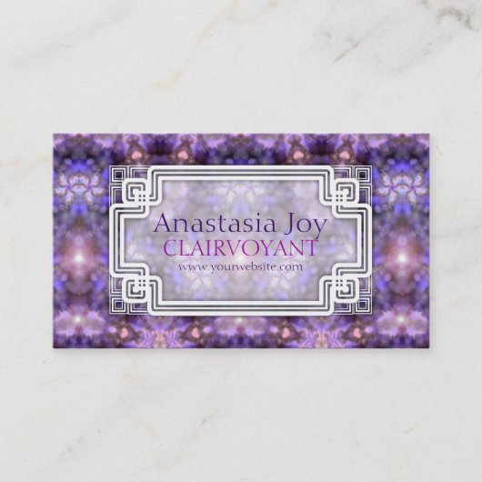 Paarse gloed Energy Visionary Art-Visitekaartjes Visitekaartje (Voorkant)