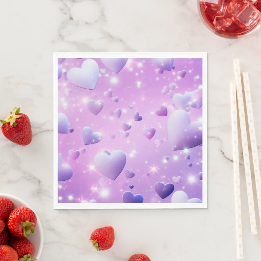 Paarse gloed hart servet (Insitu)