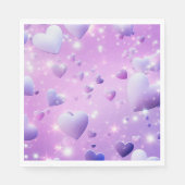 Paarse gloed hart servet (Voorkant)