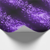 Paarse gloed Muzieknoten Patroon Cadeaupapier (Hoek)
