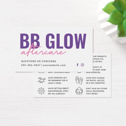 Paarse gloed na Kaart voor zorginstructie (Bureau)