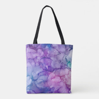 Paarse gloed tote bag