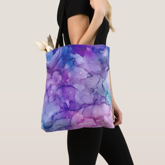 Paarse gloed tote bag (Dichtbij)
