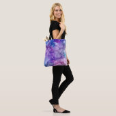 Paarse gloed tote bag (Op model)