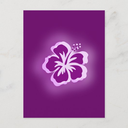 paarse gloeddesign briefkaart (Voorkant)