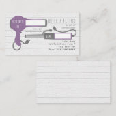 Paarse gloeddroger + verzegeling ijzerzouten visitekaartje (Voorkant / Achterkant)