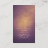 Paarse gloeidraad en OM-symbool Yoga-instructeur Visitekaartje (Achterkant)