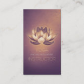 Paarse gloeidraad en OM-symbool Yoga-instructeur Visitekaartje (Voorkant)